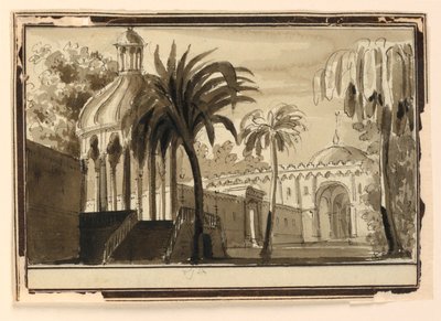Bühnenbild, Orientalische Gärten von Unknown artist