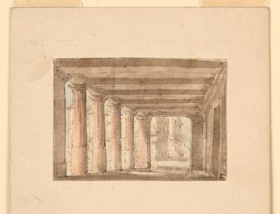 Bühnenbild, Portikus von Unknown artist