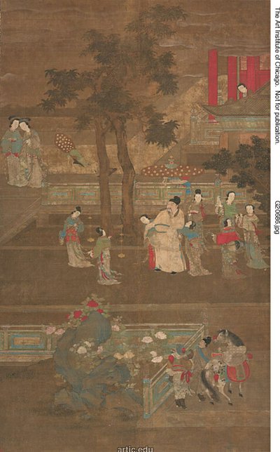 Su Dongpo wird zur Hanlin-Akademie eskortiert mit Zofen der Zofen der Kaiserinwitwe von Unknown artist