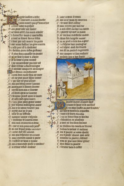 Das Schloss der Großzügigkeit stürzt auf dem Weg vor der Personifikation der Armut ein von Unknown artist