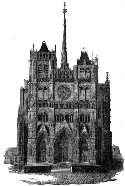 Die Kathedrale von Amiens im 19. Jahrhundert. von Unknown artist
