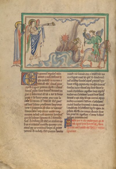 Die fünfte Posaune: Der Engel der Zerstörung und die Heuschrecken von Unknown artist