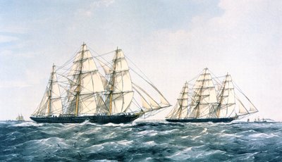 Das große Klipperschiff-Rennen von 1866 zwischen der 