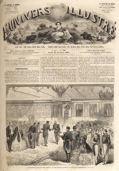 Der Besuch des Königs von Holland in Compiègne 1861 - Wilhelm III. (1772-1849) von Unknown artist