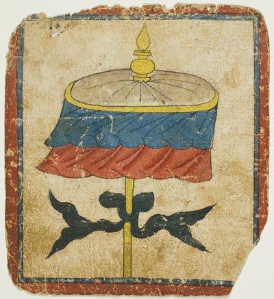 Der Sonnenschirm (chatra), aus einem Satz von Initiationskarten (Tsakali) von Unknown artist