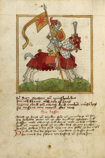 Der Planet Mars als gepanzerter Ritter zu Pferd von Unknown artist