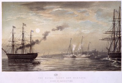 Die königliche Yacht vor Margate: Königliche Yacht von England, eine Nacht im März 1863. von Unknown artist
