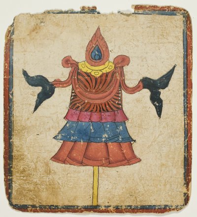 Das Siegesbanner (Dhwaja), aus einem Satz von Initiationskarten (Tsakali) von Unknown artist