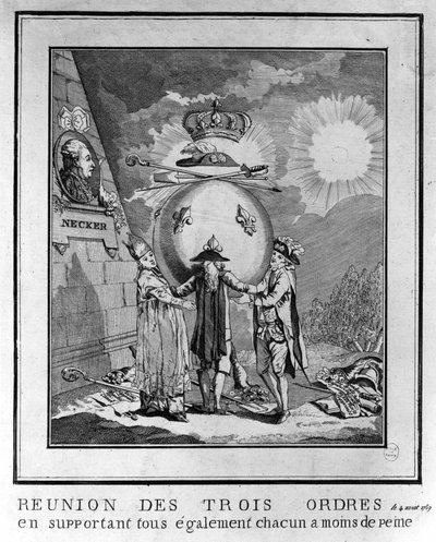 Das Treffen der drei Stände, 4. August von Unknown artist