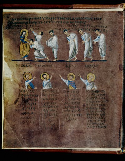 Der Purpur-Codex Rossanensis, 6. Jahrhundert von Unknown artist