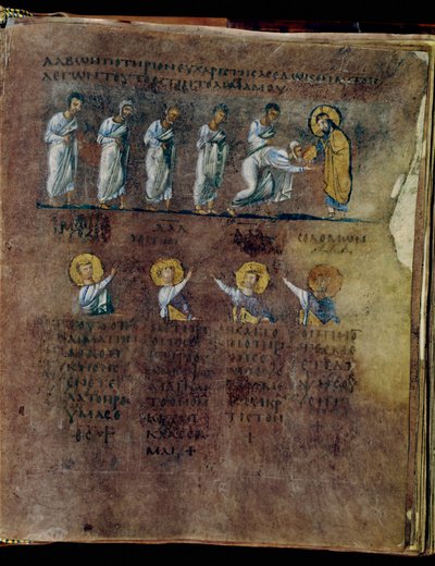 Der Purpur-Codex Rossanensis, 6. Jahrhundert von Unknown artist