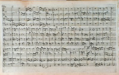 Titelseite der Partitur von Die Kunst der Fuge, die letzte und unvollständige Fuge, von Johann Sebastian Bach von Unknown artist