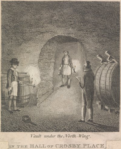 Gewölbe unter dem Nordflügel in der Halle von Crosby Place; Seite 81 (Band Eins) von Unknown artist