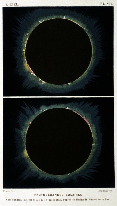 Fotografie der totalen Sonnenfinsternis vom 18. Juli von Unknown photographer