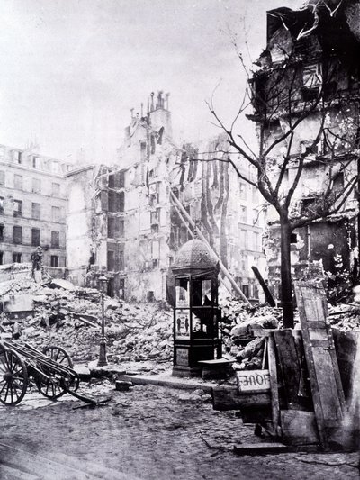 Die großen Arbeiten von Paris: die Ecke der Rue Royal und Rue du Fbg St Antoine von Unknown photographer