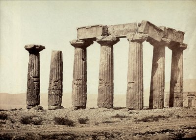 Ansicht der Ruinen eines griechischen Tempels von Unknown photographer