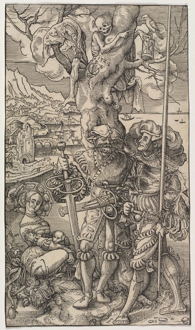 Söldner und eine Frau mit dem Tod in einem Baum, 1524 von Urs I Graf