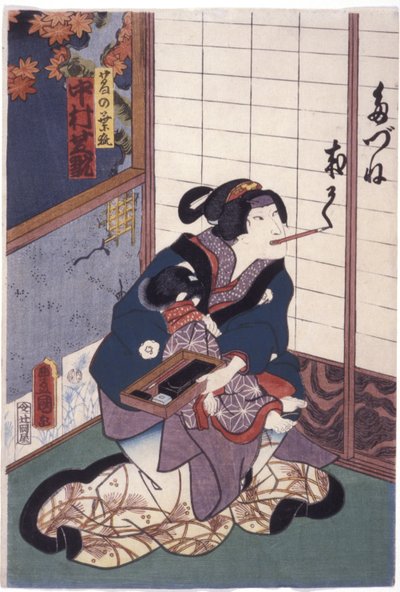 Nakamura Shikan in der Rolle des Fuchses Kuzunoha (Kuzunoha Kitsune) von Utagawa (1786 1865) Kunisada