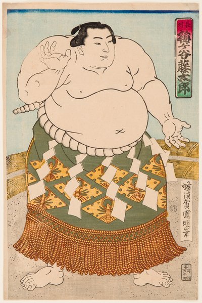 Porträt des Sumo-Ringers Umgatani von Utagawa  Kuniaki