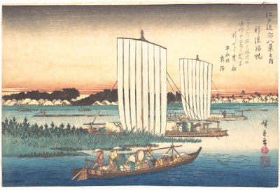 Boote kehren nach Gyotoku zurück von Utagawa Hiroshige