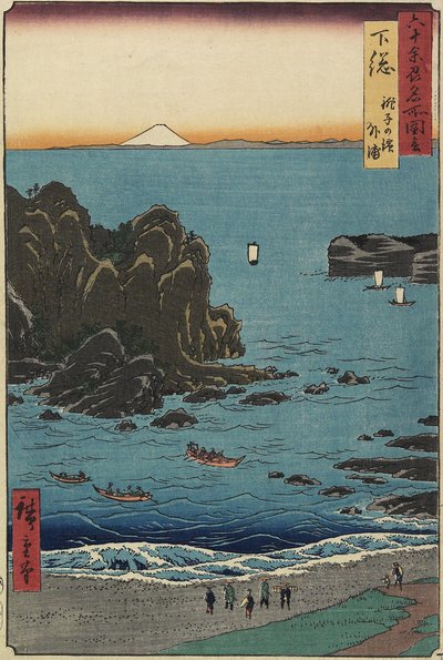Cho_shi-Strand am offenen Meer, Shimo_sa-Provinz, August 1853 von Utagawa Hiroshige