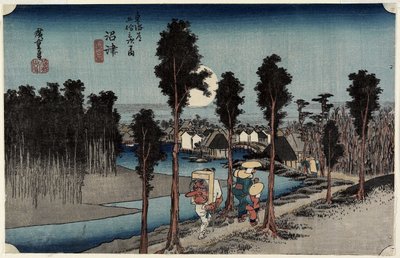 Abenddämmerung in Numazu, ca. 1833 von Utagawa Hiroshige