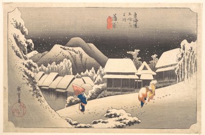 Abendschnee von Utagawa Hiroshige