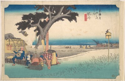 Fukuroi; das Teehaus von Utagawa Hiroshige