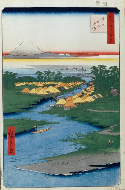 Horie und Nekozane Einhundert berühmte Ansichten von Edo, 1856-1858 von Utagawa Hiroshige