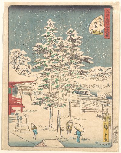Kanda-Tempel im Schnee von Utagawa Hiroshige