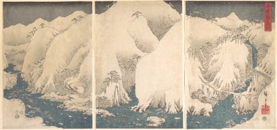Kiso-Schlucht im Schnee von Utagawa Hiroshige