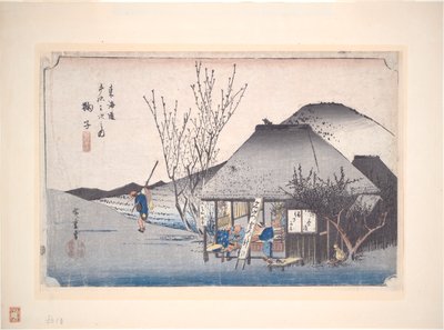 Mariko Teeladen, aus der Serie Dreiundfünfzig Stationen des Tokaido von Utagawa Hiroshige