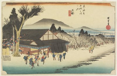 Megawa-Dorf, Ishibe, ca. 1833 von Utagawa Hiroshige