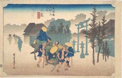Mishima, Morgennebel von Utagawa Hiroshige