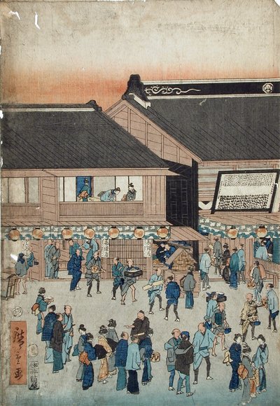 Kabuki-Theater Nakamura-za von Utagawa Hiroshige