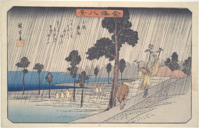 Nachtregen in Koizumi: Die acht Ansichten von Kanazawa von Utagawa Hiroshige