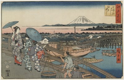 Nihonbashi-Brücke und Edo-Brücke, November 1853 von Utagawa Hiroshige