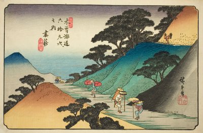 Nr. 43: Tsumagome, aus der Serie "Neunundsechzig Stationen des Kisokaido (Kisokaido rokujukyu tsugi no uchi)" von Utagawa Hiroshige