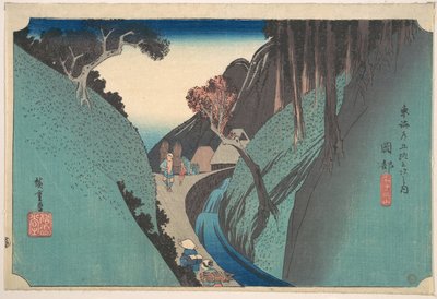 Okabe; Utsu no Yama von Utagawa Hiroshige
