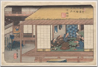 Shimosuwa, aus der Serie Neunundsechzig Stationen des Kisokaidō von Utagawa Hiroshige