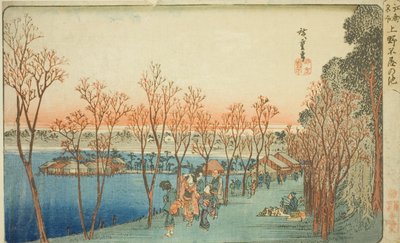 Shinobazu-Teich in Ueno, aus der Serie "Berühmte Orte in Edo" von Utagawa Hiroshige