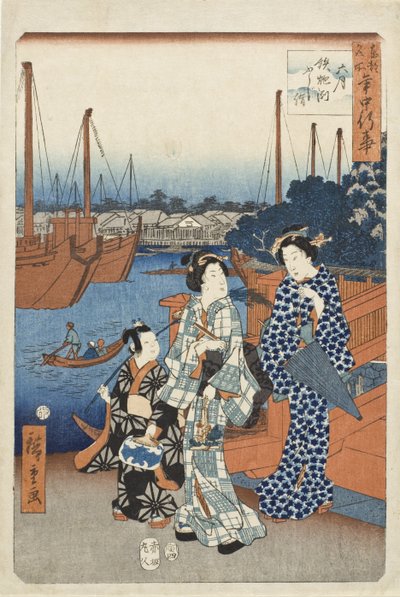 Sechster Monat, Besuch zur Betrachtung des Fuji, Teppozu von Utagawa Hiroshige