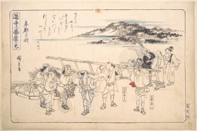 Straße in Kyoto von Utagawa Hiroshige