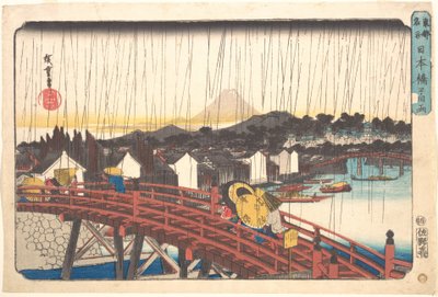Sonnenschauer an der Nihonbashi-Brücke von Utagawa Hiroshige