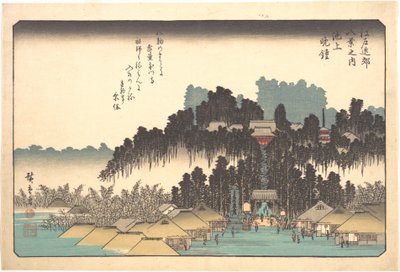 Abendglocken in Ikegami von Utagawa Hiroshige