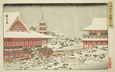 Jahresendmesse am Kinryuzan-Tempel in Asakusa (Asakusa Kinryuzan toshi no ichi), aus der Serie "Berühmte Orte in der östlichen Hauptstadt (Toto meisho)" von Utagawa Hiroshige