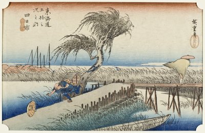 Yokkaichi: Mie-Fluss von Utagawa Hiroshige
