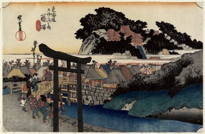 Yugyo_ji-Tempel, Fujisawa, ca. 1833 von Utagawa Hiroshige