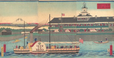 Das Tsukiji-Hotel in Tokio, 5. Monat, 1870 von Utagawa Hiroshige III