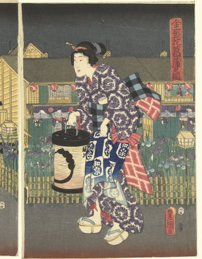 Schwertlilien in voller Blüte von Utagawa Kunisada (I)